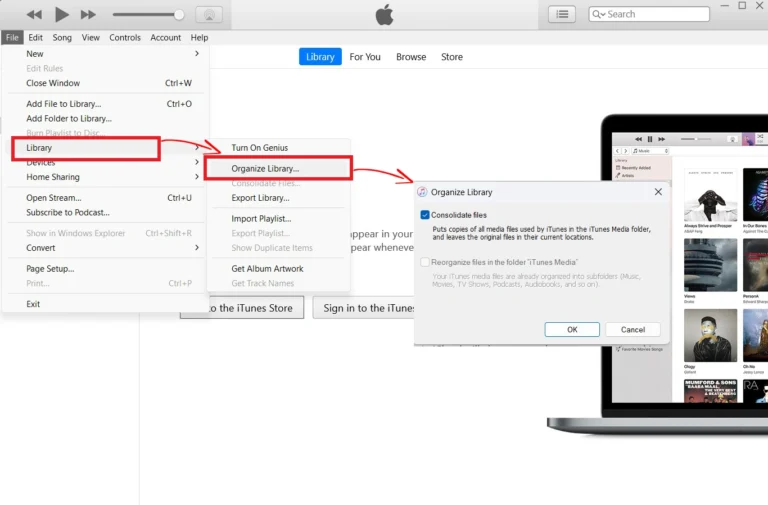 Consolidate files (File > Library > Organize Library > Consolidate files). Advanced Apple Music vs iTunes